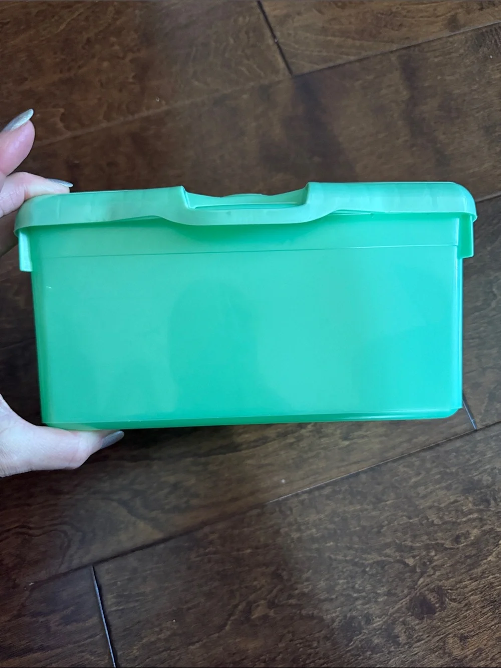 Vintage Huggies Large Green Empty Refillable Pop-Up Baby Wipes Container
